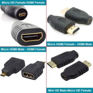 Đầu chuyển Micro HDMI sang HDMI và HDMI sang Micro HDMI và Micro HDMI sang Mini HDMI