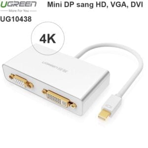 Mini Displayport to HDMI DVI VGA Ugreen 10438 hỗ trợ 4K