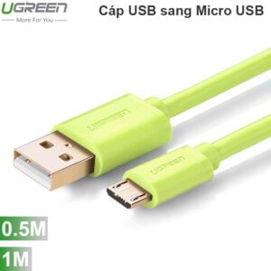 Cáp sạc Điện thoại Smartphone máy tính bảng USB AM sang Micro USB 0.5M 1 mét Ugreen