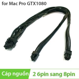Cáp nguồn molex 2 mini 6pin sang 8pin cho Mac Pro GTX1080 Video Card 35Cm