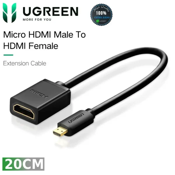 Cáp chuyển Micro HDMI sang HDMI Ugreen 20134 dài 20cm