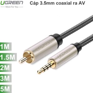 Cáp Audio digital 3.5mm to RCA Coaxial Ugreen 1M 1.5M 2M 3M 5M