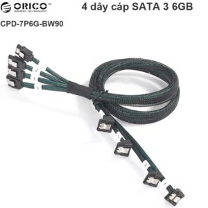 Cáp dữ liệu SATA III 6GB Combo loại bọc 4 sợi Orico CPD-7P6G-BW90