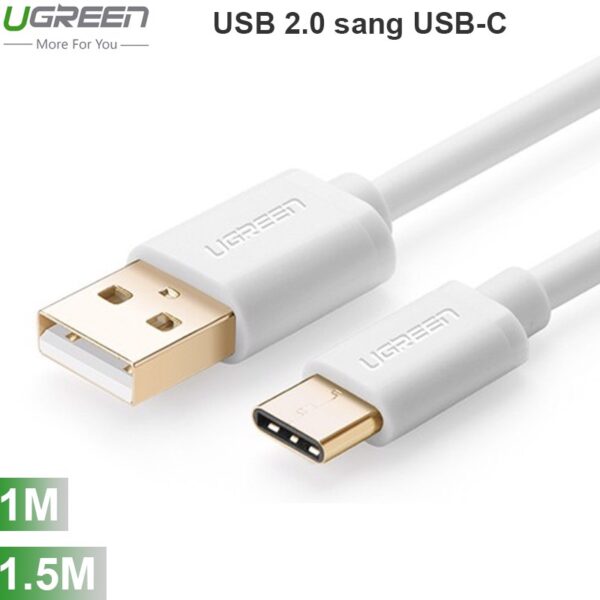 Cáp USB-C 2.0 sạc và dữ liệu Điện thoại Smartphone TAB cổng 1M 1.5M Ugreen