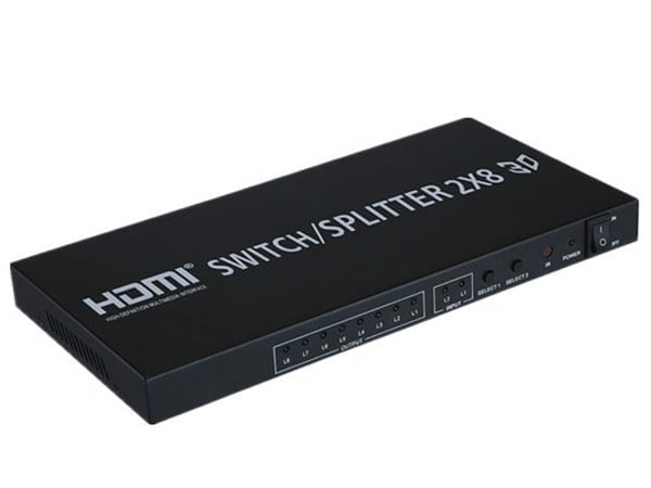 Bộ chia HDMI 2 vào 8 ra full HD 1080P có điều khiển - Phụ kiện điện tử Việt Nam
