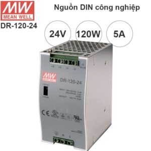 Nguồn DIN 120W công nghiệp 24V- 5A Meanwell DR-120-24