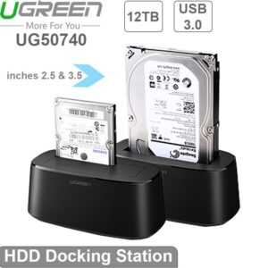 HDD dock 1 khay 2.5/3.5'' SATA-III USB 3.0 UASP Ugreen 50740