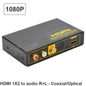 Bộ chia HDMI 1 ra 2 cổng ra audio Toslink + Coaxial R + L Audio - HDMI to HDMI to Audio