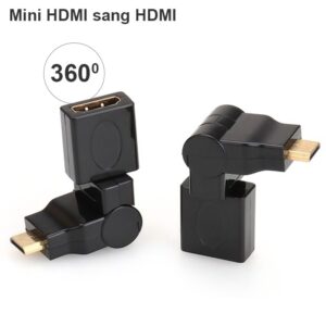 Đầu chuyển đổi Mini HDMI sang HDMI Female bẻ góc 360 độ