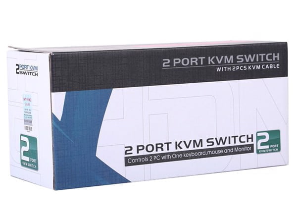 Auto KVM Switch VGA USB 2 port -chuyển mạch 2 CPU ra 1 màn hình VGA kèm cáp MT-VIKI MT-260KL - Phụ kiện điện tử Việt Nam